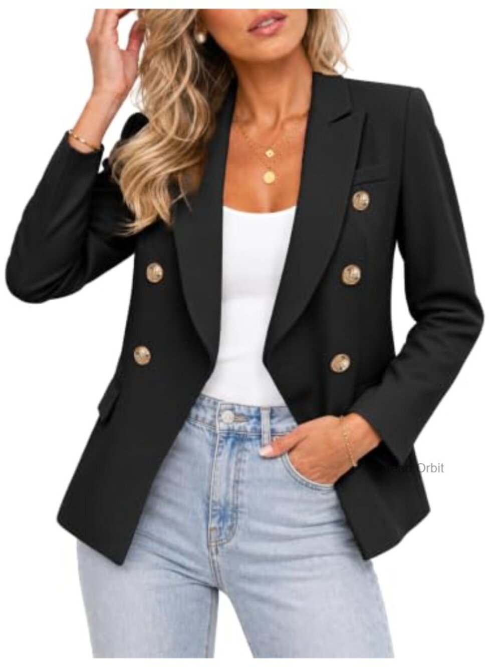 Women's Business Casual Blazer Open Front Slim Fit Long Sleeve Suit Jacket
